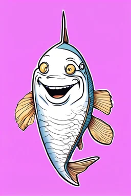 one fish with human smile