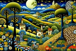 Nocturnal picturesque scenery patchwork by Dee Nickerson, Catherine Abel, nocturnal Modifiers: elegant dof fantasy intricate very attractive beautiful high detail dynamic lighting fantastic view high definition crisp quality colourful very cute cinematic postprocessing SALVADOR DALI Shrink to fit