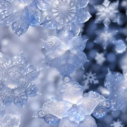 epic detailed matte painting of many very small epic fantasy ice flowers and many very small semi transparent white snowflakes, majestic, intricate, masterpiece, insanely detailed, 4k resolution, cinematic smooth, intricate details , soft smooth lighting, vivid pastel colors, iridescent accents