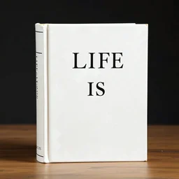 Un livre classique blanc ntitulé Life is.