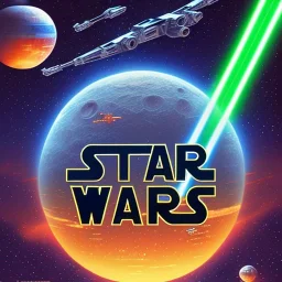 logo with only the letters 'STAR WARS', 128K