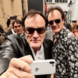 Quentin Tarantino takes a selfie