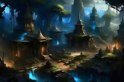 Epic and gritty image of the jungle camps in league of legends