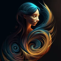 3d . woman. midium dark shadows