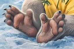 back feet of a koala