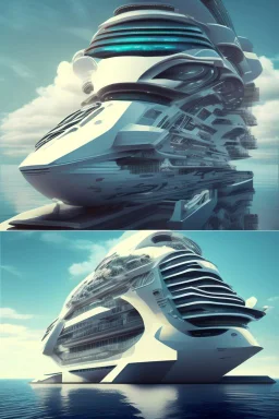 Futuristic cruise, sophisticated, modern, assume year to be 2100
