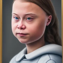 portrait of Greta Thunberg as the pope