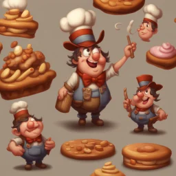 a cartoon character thirty years old confectioner , an ultrafine detailed painting by senior character artist, featured on polycount, sots art, artstation hd, 2d game art, behance hd