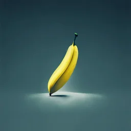 minimalistic banana in outer space