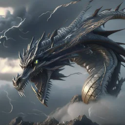 wind dragon,tornado in background, unreal engine 5, 8k resolution, photorealistic, ultra detailed