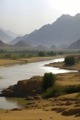 kassala mountains with river