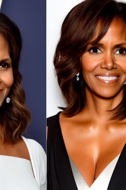 Composite photo of Halle berry and Michelle Obama