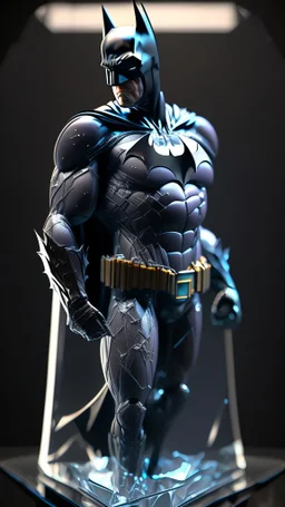 batman made from glass, ultra realistic, 4k, ultra detail, full body, full picture