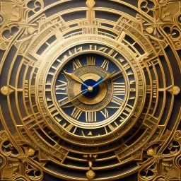 large crystal ornate square and round clock with a transparent body, wooden and black and gold, transparent, rococo, Artstation, intricate and meticulously detailed 8 k, ornate and jewels, bokeh background