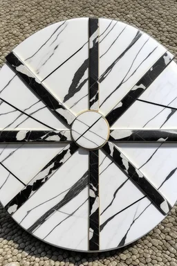 Archery arrows made granite and marble circle