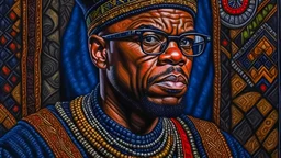 portrait of malcolm x as king of wakanda