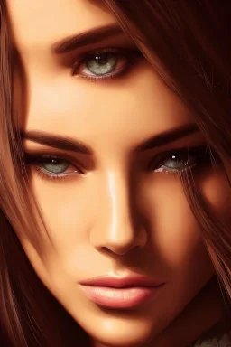 pristine full face portrait of beautiful girl, au naturel, sexy, smirking, intricate, elegant, detailed light brown eyes, leather jacket, digital painting, artstation, concept art, smooth, sharp focus, illustration, pivot on face, art by omar ortiz