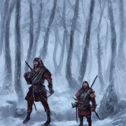 A Norse Shinobi in a snowy forest by JB Casacop