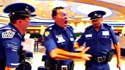 2 security officers deny man having a tantrum from airport lounge