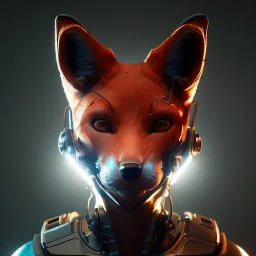 Cyberpunk outfit cyborg fox unreal 5, octane render,cinema4d, dynamic lighting, dramatic lighting, 4k, redshift render, highly detailed, hyper realistic, in space