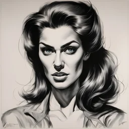 A woman portrait, style of Neal Adams