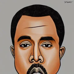 Kanye West portrait by AMADEO MODIGLIANI