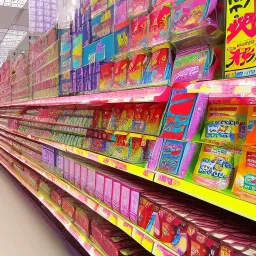 vary colorful kmart empty hyper-detail japan anime pocky aisle