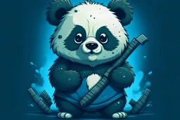 Mach einen auswertenden panda