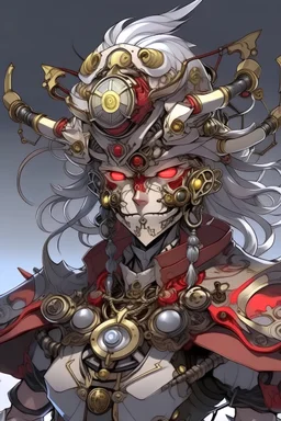 Anime Cyborg pirate inspired by asura from the game asura's wrath