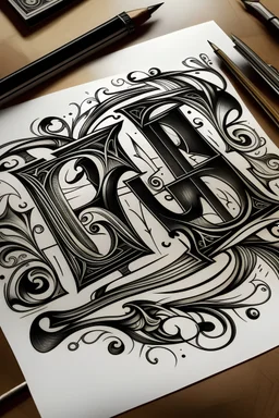 design of the letters ENZO for a tattoo