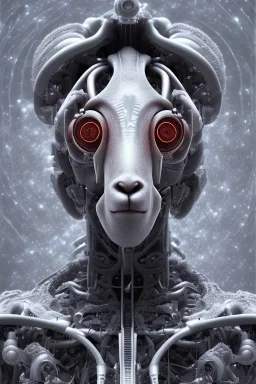 sheep brain cyborg, in the matrix style