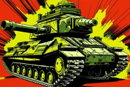 Pop art style tank destroyer