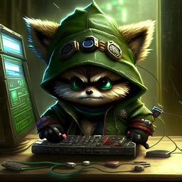Teemo from League of Legends, as a hacker