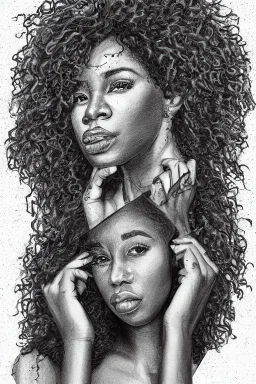 scribble portrait of Black woman, 8k resolution, r_drawings_rene, scribble, scribble drawing, scribble art, behance, rdrawings25, synthetic, hairy scribble fill, line draw, scribble sketch, , Vince low