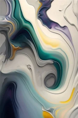 Painting, colors, poured colors, light colors, glossy, marble, gray