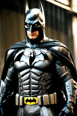 Batman in futuristic carbon fiber armor, photograph
