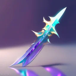 iridescent metallic blade