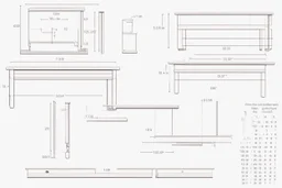 Desk with the following measurements