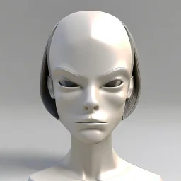 simple sculpted hair front view
