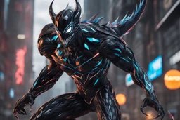 Miles in 8k anime cgi artstyle, Crystal and Symbiote them, neon effect , dragon tattoos, close picture, full body, apocalypse, intricate details, highly detailed, high details, detailed portrait, masterpiece,ultra detailed, ultra quality