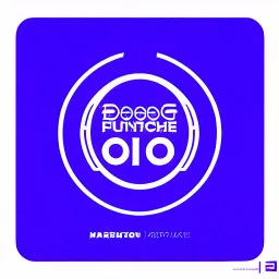 A circle face logo with the name (ZAHA) for a cafe with a symbol of the sun and a purple theme