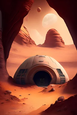 Secret base on planet mars