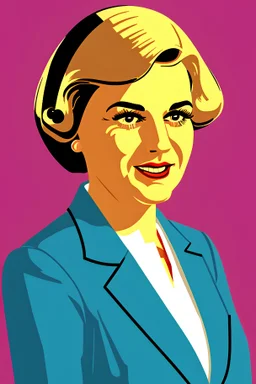 retro portrait of a female politician