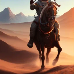 an astronaut riding a horse on mars artstation, hd, dramatic lighting, detailed