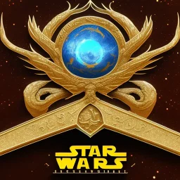 logo with only the letters 'STAR WARS', atmospheric, intricate, epic fantasy, ornate, 3D, cinematic lightning, glow effect, 16K