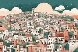make an illustration of Palestine in the style of Laura Callaghan