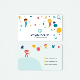business card design for physiotherapy. Playful. Colorful. Modern