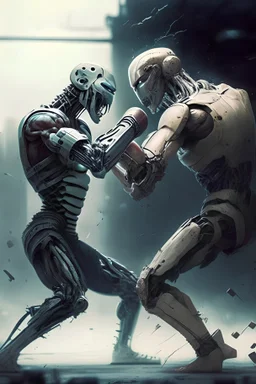 Humans are fighting