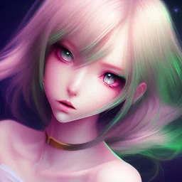 anime girl, beautiful, green eyes