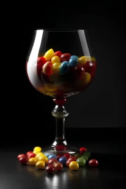 macaroon glass candy